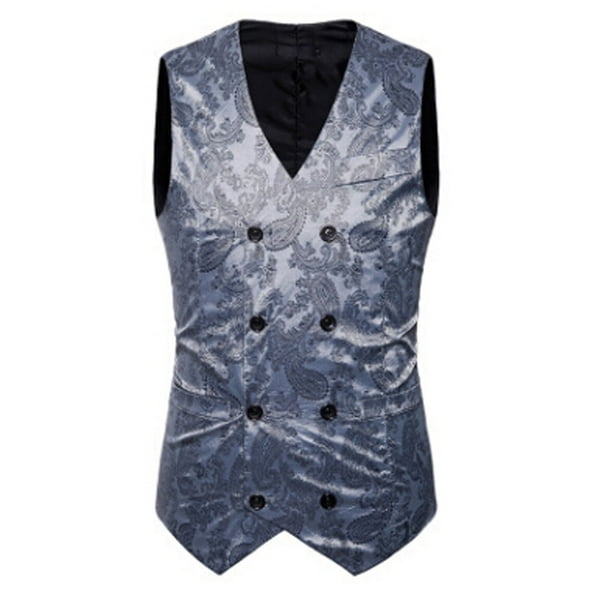 Details about / Mens Formal Business Slim Fit Chain Dress Vest Suit Tuxedo Waistcoat Wedding New